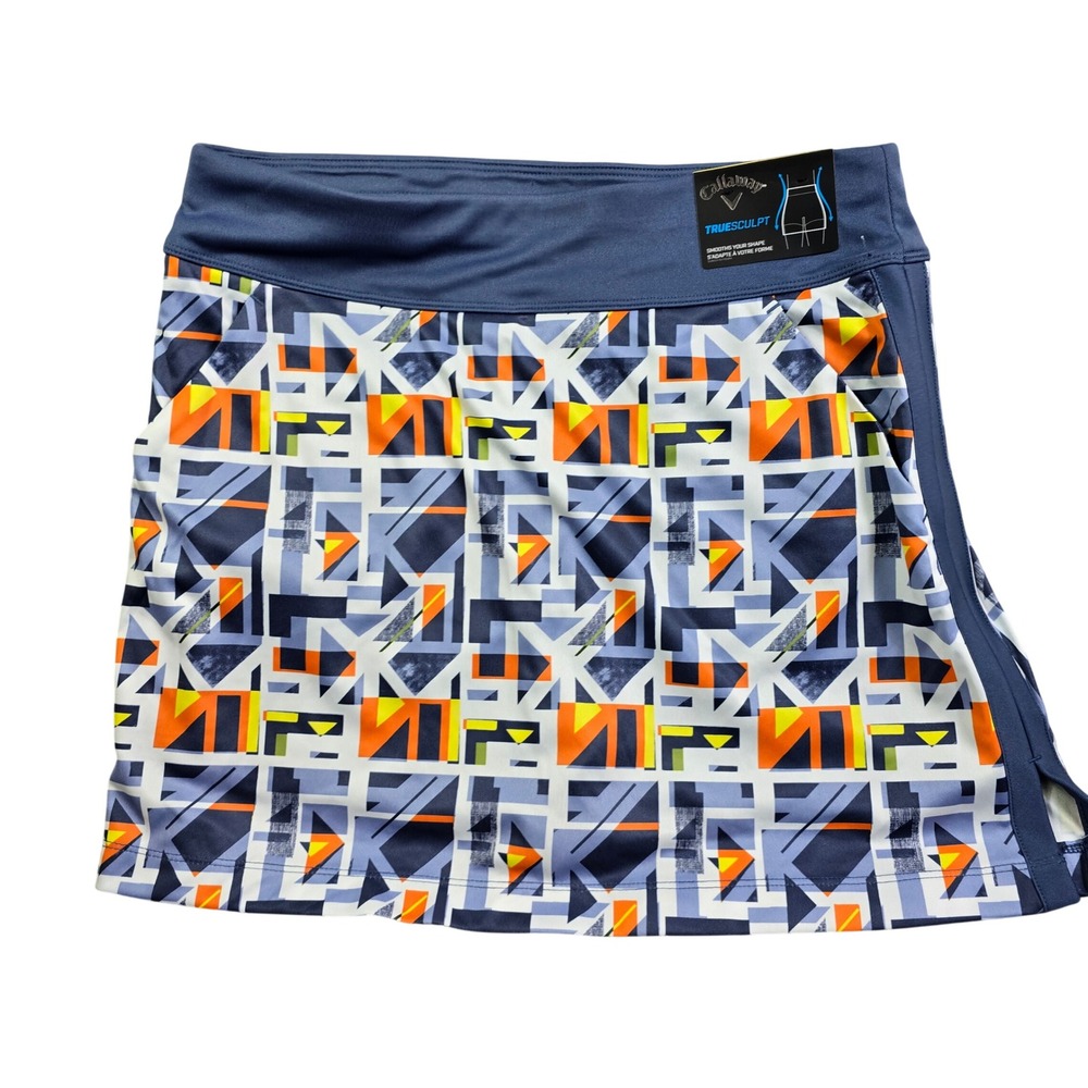 Callaway Golf Skort Women Medium Multi Color TrueSculpt Opti-Dri UPF 50 Tennis‎